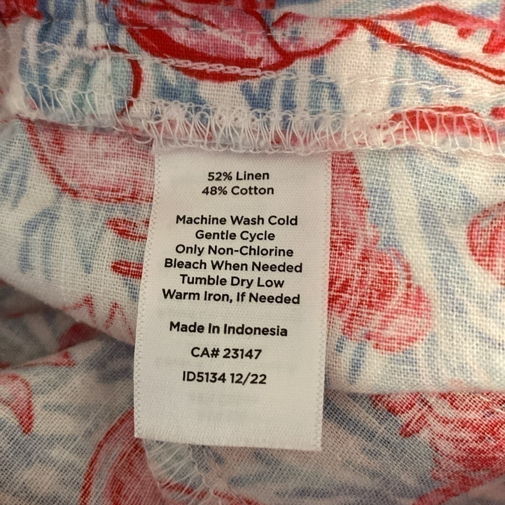 Talbots Linen Cotton Lobster Shorts - Picture 5 of 6